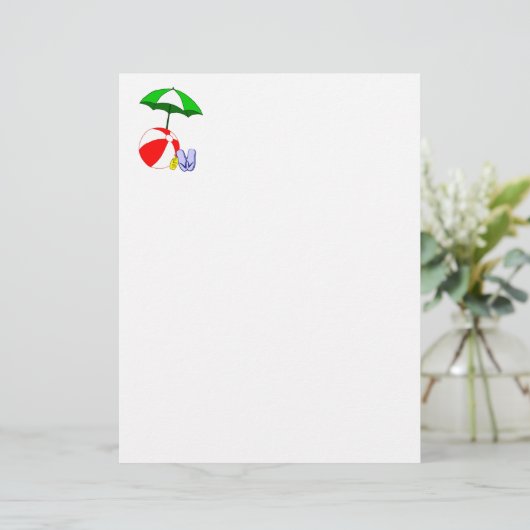 Beach Ball Pool Umbrella Template (Standing Front)