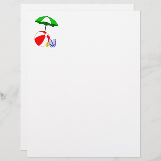 Beach Ball Pool Umbrella Template (Front/Back)