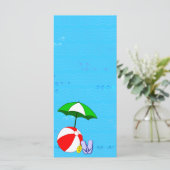 Beach Ball Pool Umbrella Template (Standing Front)