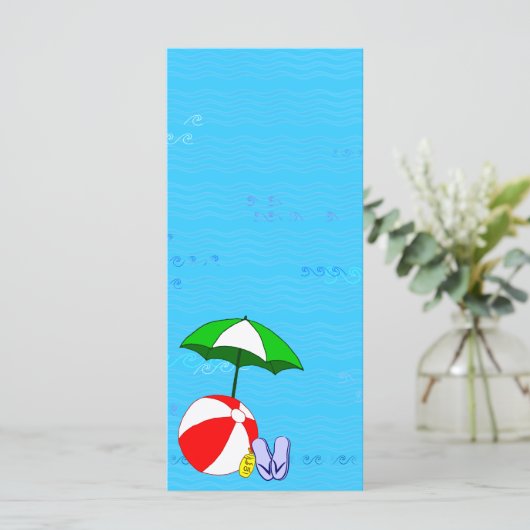 Beach Ball Pool Umbrella Template (Standing Front)