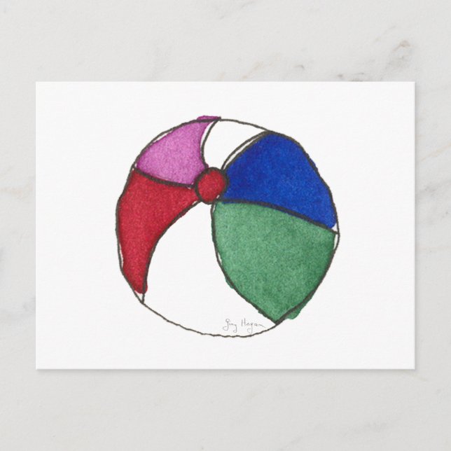 Beach Ball Postcard (Front)