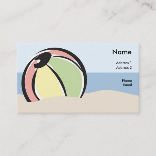 Beach Ball Profile Card Business Card