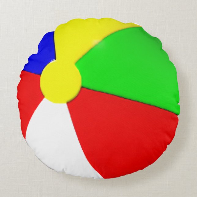 Beach Ball Round Pillow (Front)