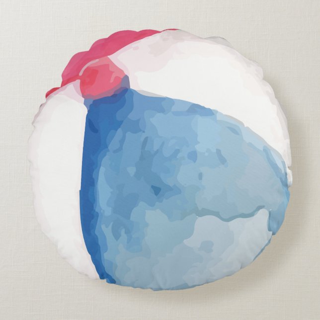 Beach Ball Round Pillow (Front)