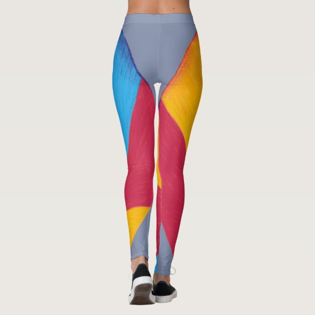 Beach Ball Slate Gray Leggings (Back)