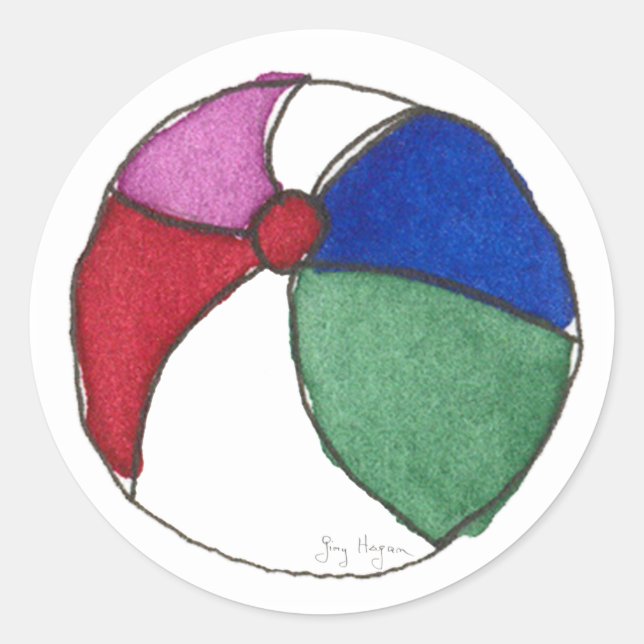 Beach Ball Sticker (Front)