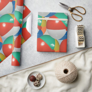 Beach Ball Summer Day Wrapping Paper