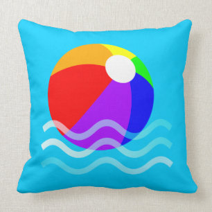 Beach Ball Throw Pillow