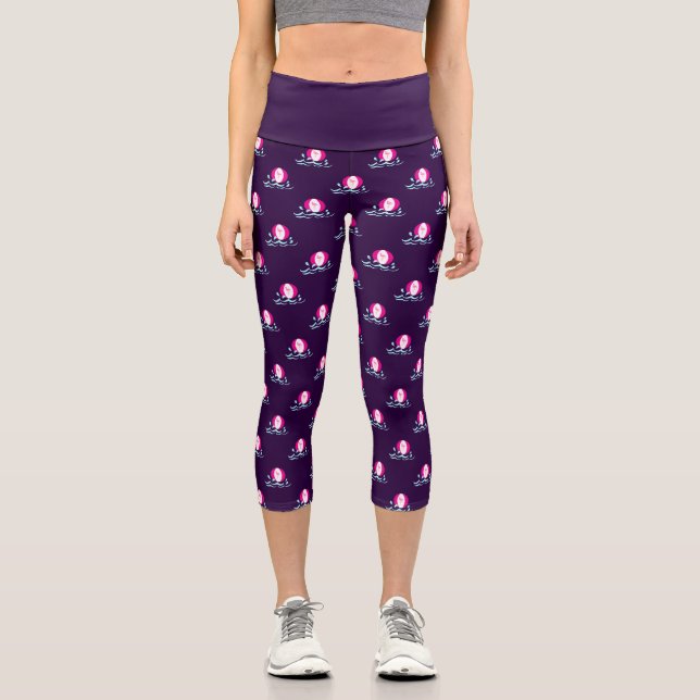 Beach Balls Capri Leggings (Front)