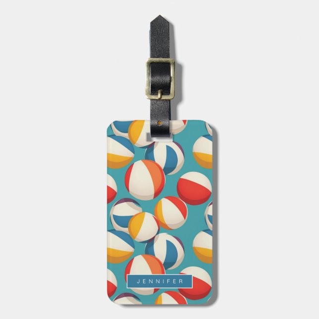 Beach Balls Luggage Tags (Front Vertical)