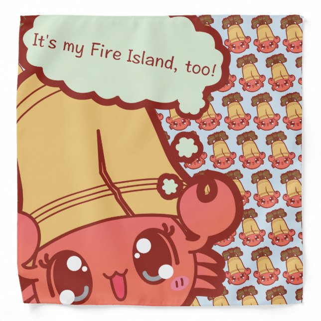 Beach Bandana featuring Cutie Crab (Front)