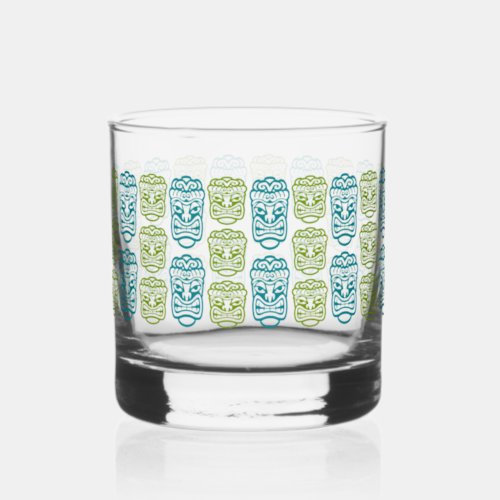 Beach Bar Party Retro Tiki Whiskey Glass