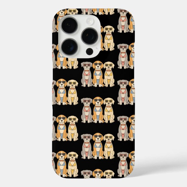 Beach Barkers Bikini Trio with Attitude Case-Mate iPhone Case (Back)