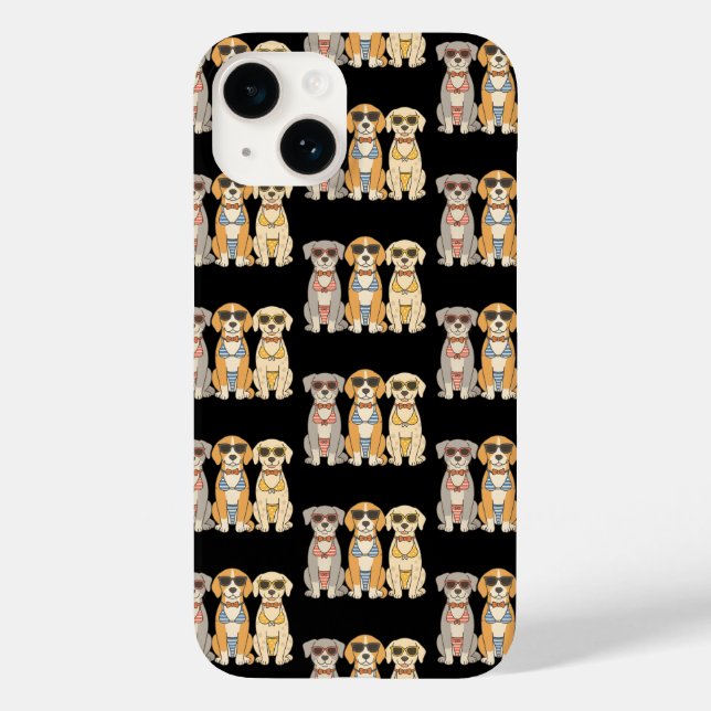 Beach Barkers Bikini Trio with Attitude Case-Mate iPhone Case (Back)