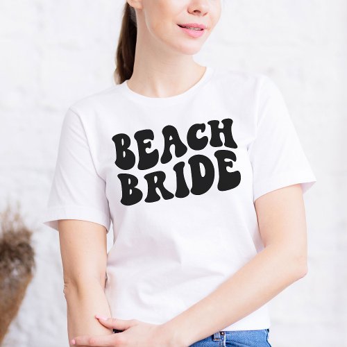 Beach Bash Bachelorette Party Black Custom T_Shirt
