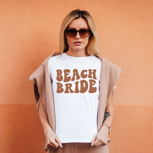 Beach Bash Bachelorette Party Terracotta Custom T_Shirt