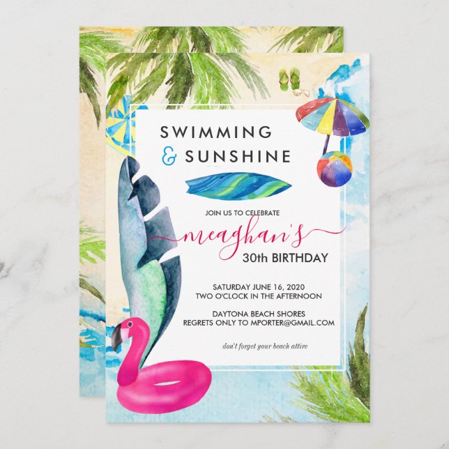 Beach Bash | Summer Party Invitation (Front/Back)