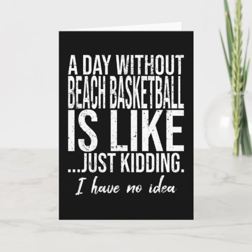 Beach Basketball funny gift idea Card