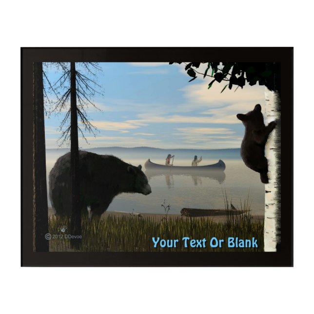Beach Bears Acrylic Print (Front)