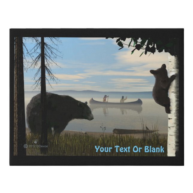 Beach Bears Faux Canvas Print (Front)