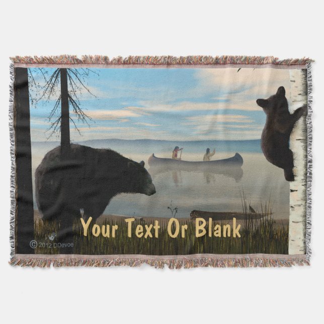 Beach Bears Throw Blanket (Front)