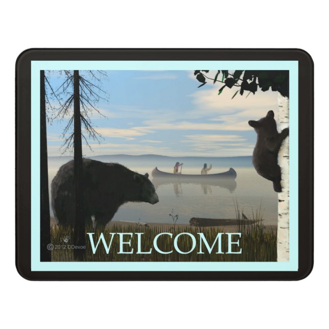 Beach Bears - Welcome Door Sign (Contemporary Front)