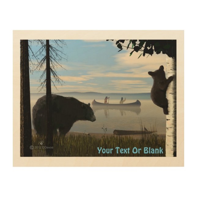 Beach Bears Wood Wall Art (Front)