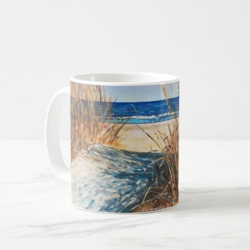 Beach Beautiful Sand Dunes Painting Coffee Mug