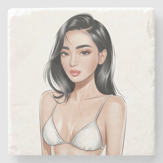 Beach Beauty Coaster (Front)