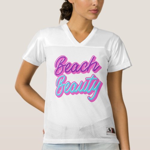 Beach Beauty Design Womens Football Jersey