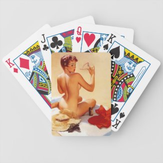 Beach Beauty Pin Up Bicycle Playing Cards