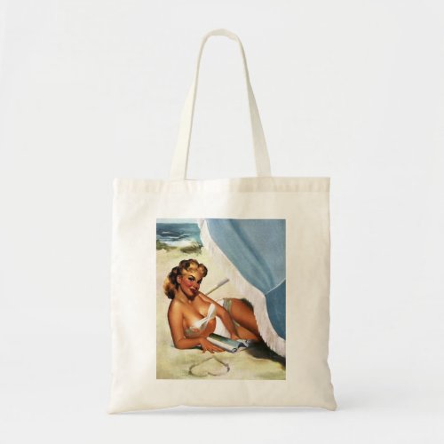 Beach Beauty Pin Up Girl Tote Bag