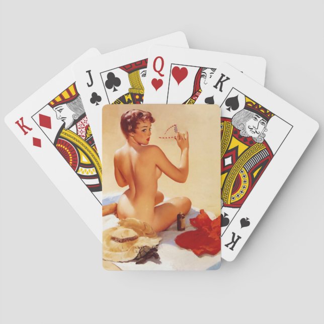 Beach Beauty Pin Up Poker Cards (Back)