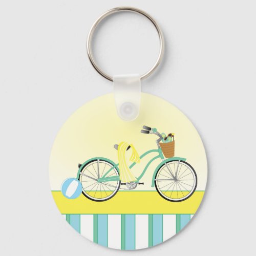 Beach Bicycle Keychain