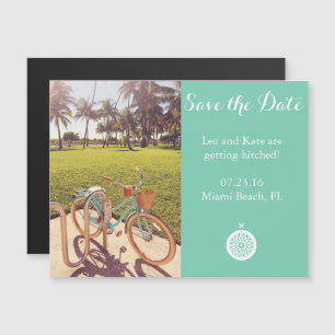 Beach Bicycle Save The Date Magnet