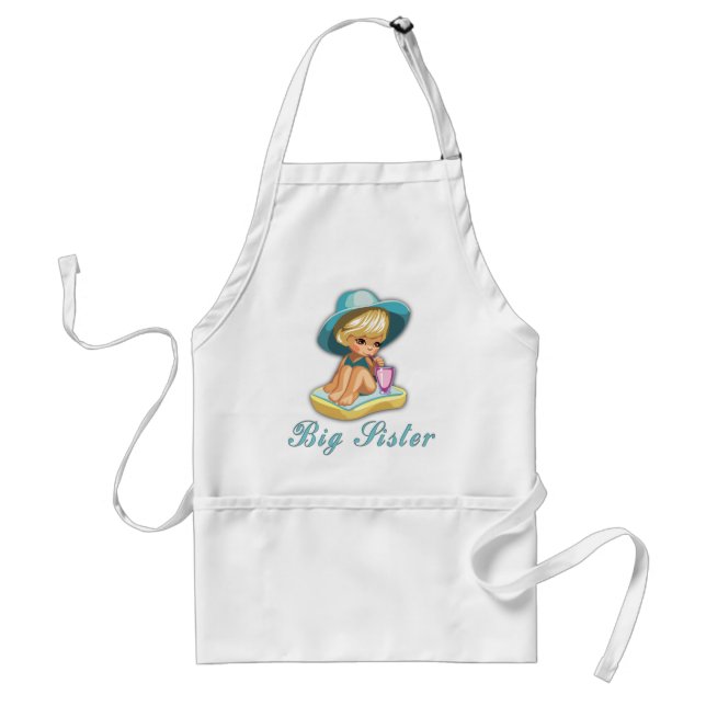 Beach Big Sister Adult Apron (Front)