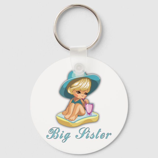 Beach Big Sister Keychain (Front)