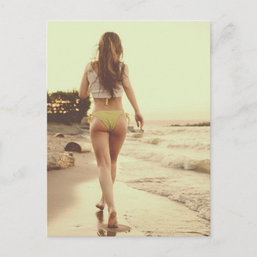 Beach Bikini Photo Postcard 