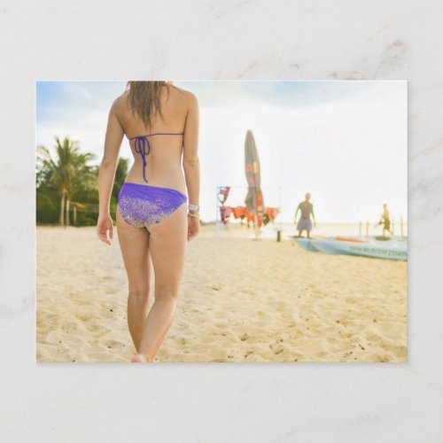 Beach Bikini  photo postcard