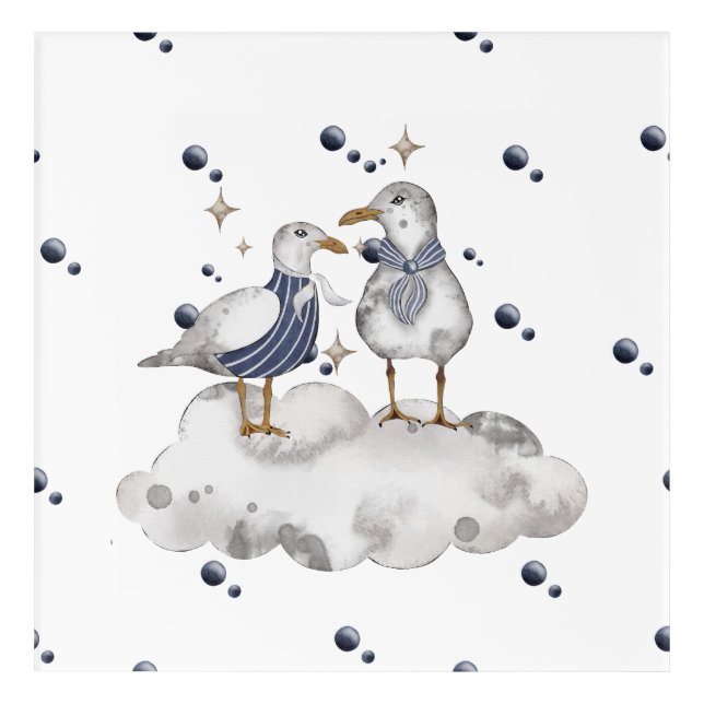 Beach Birds Acrylic Print (Front)