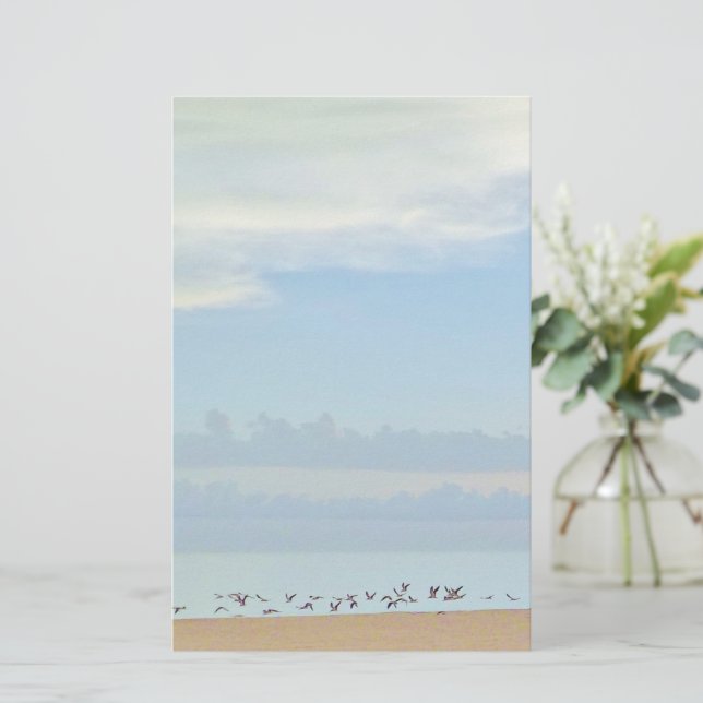 Beach Birds in Flight Stationery (Standing Front)