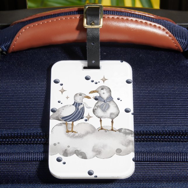Beach Birds Luggage Tag (Front Insitu 2)
