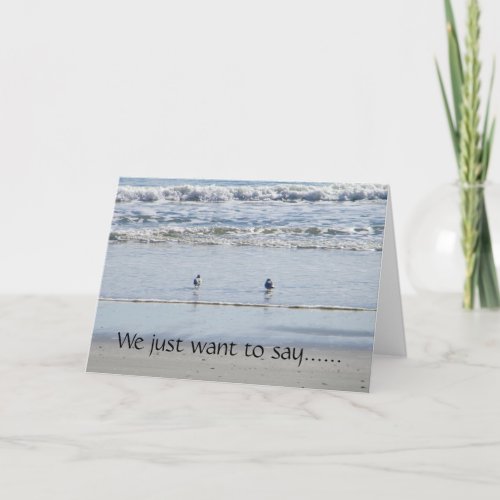 BEACH BIRDS SAY HAPPY BIRTHDAY TO YOU CARD