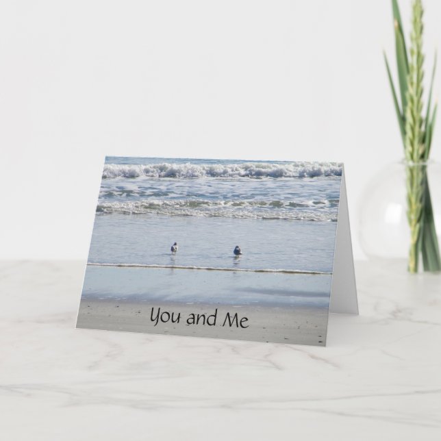 BEACH BIRDS SAY YOU AND ME FOR ETERNITY CARD (Front)