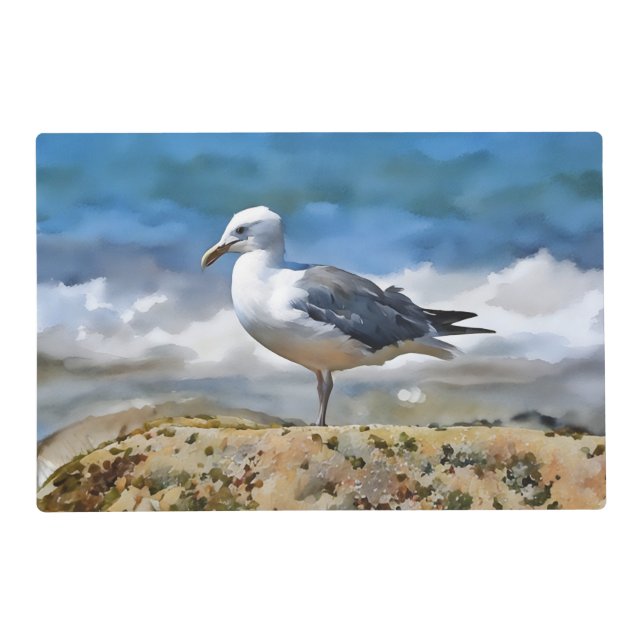 Beach Birds Sea Art Placemat (Front)