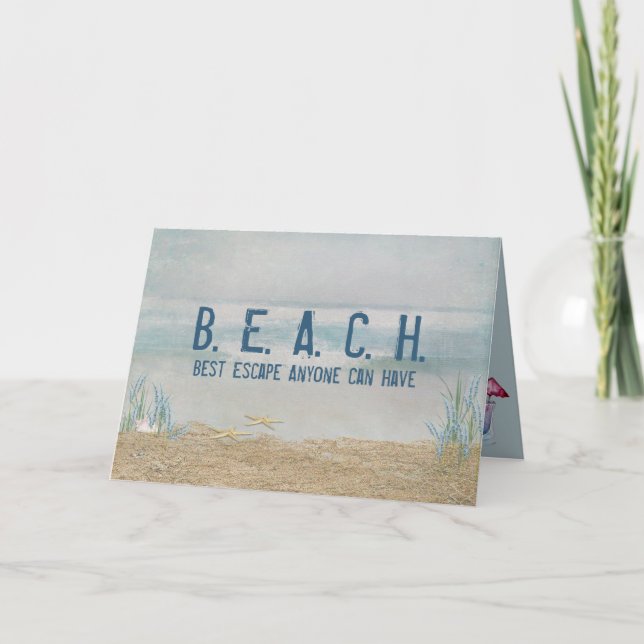 Beach birthday card (Front)