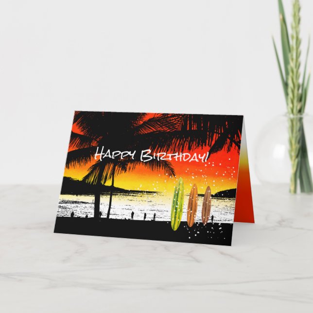 Beach Birthday Card (Front)