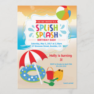 Beach Birthday Invitation • Beach Party