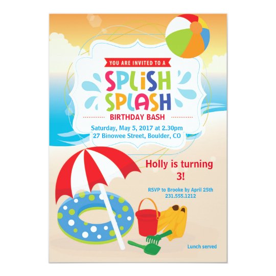 Beach Birthday Invitation • Beach Party | Zazzle.com