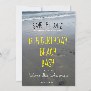 Beach Birthday Party Any Year Bash Invitation